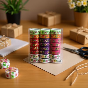 Nastro Decorativo Ilan 2.5cmx3m con Motivo Floreale per Artigianato e Regali - Product Image 2