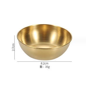DFB1101 Commercial Household Thickened Japanese-style Stainless Steel Round Golden <b>Sauce</b> Seasoning Dish Kitchen Small Dip <b>Sauce</b> - Product Image 4