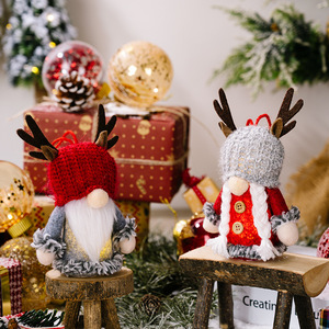 Adorno Colgante de Año Nuevo, Muñeco sin Rostro con Astas de Reno, Gnomo, Pequeñas Decoraciones Navideñas para Fiestas y Decoración Festiva - Product Image 4