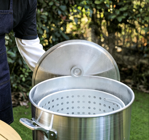 Kit <span class=keywords><strong>para</strong></span> cocinar mariscos al aire libre de 100 QT con colador, olla y cesta <span class=keywords><strong>para</strong></span> cocinar mariscos con quemador de propano de 110 000 BTU y regulador de 10 PSI - Product Image 5