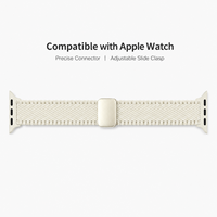 Bracelet de montre magnétique en nylon tressé fin avec bordure en dentelle pour Apple Watch 38mm 40mm 41mm 42mm 44mm 45mm 46mm 49mm – Idéal pour le quotidien