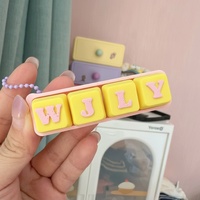 Factory Wholesale Custom Logo 3D Printed Fidget Press Button PLA Keychain Modern Art Wear Resistant Key Ring Business Souvenir