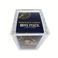 Boîte de rangement en acrylique transparente moderne personnalisée avec protection UV, pour boîte de rappel TCG, avec couvercle magnétique pour l'affichage