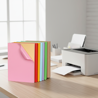 Papier autocollant brillant Laserjet A4 A3 80gsm, couleurs mélangées, colle au dos, impression jet d'encre, étiquettes adhésives, vente en gros