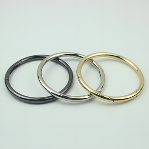 Anillo de resorte metálico de 76 mm, mosquetón, gancho de resorte, llavero, anillo ovalado de resorte con puerta abierta, oro, muestra gratuita, aleación de zinc, redondo, <span class=keywords><strong>3</strong></span> colores - Product Image 5