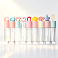 Tube de brillant à lèvres vide personnalisé de 5 ml et 3,5 ml, mignon, avec applicateur épais, transparent, pour emballage de marque