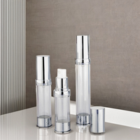 Flacon Airless en Plastique PP ABS 15ml 30ml 50ml, Emballage Cosmétique de Luxe Vide, Crème Visage, Lotion, Pompe à Vide, Logo Personnalisé
