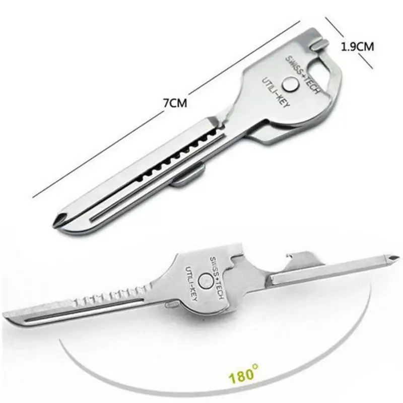 EDC Gear Mini key hình dạng túi mở tuốc nơ vít Keychain kit công cụ tồn tại đa tiện ích chiến thuật đa năng dao