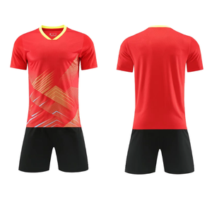 Fabrik-Großhandel OEM Maßgeschneiderte Schweißableitende Trainings- und Wettkampf-Sets Fußballmannschaft Trikot Maillot 100% Polyester Schnelltrocknend - Product Image 3