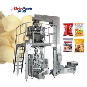 Otomatik dikey tahıl kılıfı paketleme makinesi tahıl fasulye paketleme makinesi fındık paketleme makinesi Multihead kantarı ile