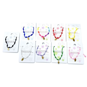 Braccialetto PULSERA con Nodo a Sette Stelle in Acciaio Inossidabile, Gioielli per Bambini, Braccialetti Colorati Fatti a Mano, Set da 12 Pezzi - Product Image 1