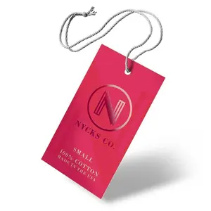 Papel pendurar tag e etiqueta Fabricante Design personalizado impresso logotipo Hangtag luxo