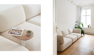Nordic retrò divano componibile con Design creativo di ippopotamo spugna di riempimento in tessuto artificiale per soggiorno - Product Image 5