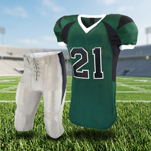 Uniformes de football américain en polyester pour adultes, vente en gros, impression par sublimation, vêtements d'équipe personnalisés, respirants, unisexes, service OEM - Product Image 1