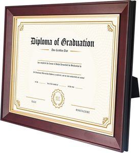 Mondon A4 8.5*11 gỗ rắn tốt nghiệp bằng tốt nghiệp khung giấy chứng nhận Tường Khung với cổ điển vàng TRIM - Product Image 3