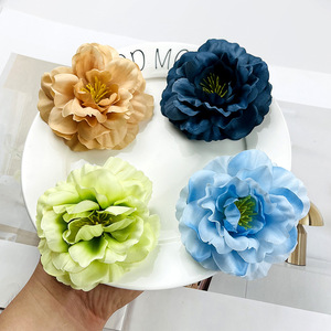 Tête de fleur artificielle Delphinium 8-9cm en tissu de soie pour mariage, décoration intérieure, accessoires de photographie, style pastoral - Product Image 2