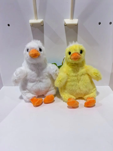 Porte-clés en peluche Canard paresseux qui couine, avec fonction de pression amusante, accessoire de sac à dos, cadeau, vente en gros - Product Image 3