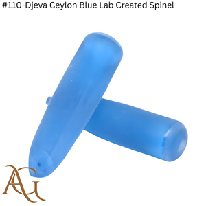 Espinela Cultivada en Laboratorio # 110-Espinela azul Ceilán sintética en bruto, certificada por Flame Fusion, simulada y creada en laboratorio - Product Image 1