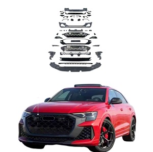 Para <span class=keywords><strong>Audi</strong></span> <span class=keywords><strong>Q8</strong></span> 2019-2025 actualización nuevo RSQ8 parachoques delantero y trasero labio delantero difusor trasero parrilla cuerpo Kit - Product Image 1