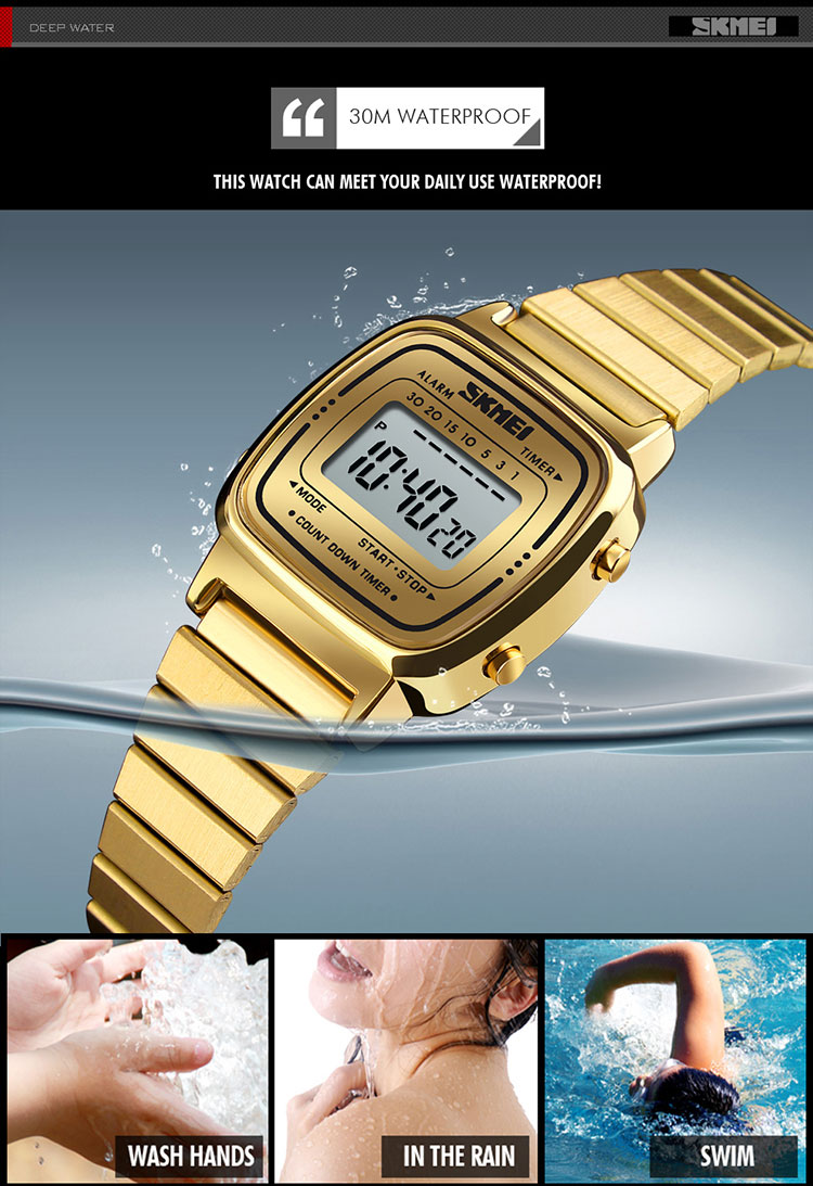 2022 SKMEI 1901 Роскошные наручные часы из нержавеющей стали kadin saat montres men мужские наручные часы с сетчатым ремешком цифровые спортивные женские наручные часы