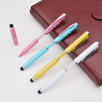 Stylo en cristal de haute qualité avec logo personnalisé, pointeur laser métallique et stylo à bille tactile, ensembles cadeaux portables pour promotions