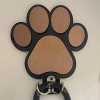 Porte-clés mural en bois en forme de patte de chat, style campagnard américain, écologique, personnalisable, pour l'artisanat transfrontalier