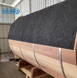 Sauna extérieur moderne en bois de pruche massif BAIYAO BY-5002S avec panneau de commande informatique, vapeur humide pour 2 à 4 personnes - Product Image 4