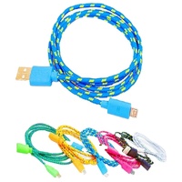 Kabel Micro USB Kepang Guoyunda 1M USB 3.0 5A Pengisian Cepat Transfer Data Tembaga Murni untuk Komputer Printer Pemindai Barcode