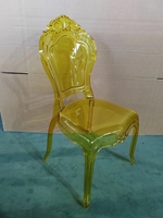 Chaise de princesse fantôme de haute qualité au milieu du siècle moderne pour fête de mariage PC plastique cristal acrylique transparent clair pour événement