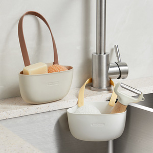 HeDou Sink Hanging Basket Oval PP Material Kitchen Storage Drain Rack For Sundries - Product Image 3