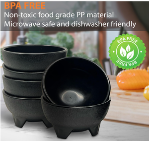 Cuenco pequeño sin BPA <span class=keywords><strong>de</strong></span> 13oz, Chips <span class=keywords><strong>de</strong></span> <span class=keywords><strong>Molcajete</strong></span> mexicanos irrompibles, plato para servir Guacamole, taza para salsa, plato para servir mexicano - Product Image 2