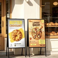 Vente en gros de boîtes lumineuses LED ultra-minces pour menu de restaurant, boîte lumineuse à cadre LED, boîte lumineuse pour la publicité, pour café, restauration rapide