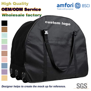 Sac de transport pour vélo de grande capacité, imperméable, pour livraison, protection du vélo, sac de transport, sac de vélo pliable d'extérieur avec roues - Product Image 1