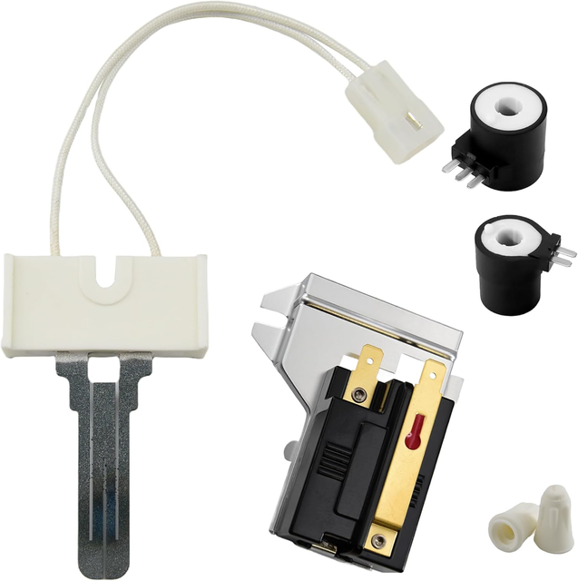 Dryer Repair Kit Contains 279311 Igniter 279834 Gas Valve Coil 338906 Flame Sensor Fit for Gas Dryers