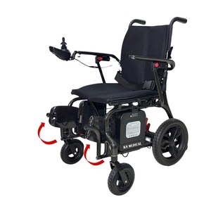 Fauteuil roulant électrique portable en fibre de carbone KSM-507, batterie 20AH, chaise active d'extérieur, adapté aux voyages, fournitures de réadaptation thérapeutique - Product Image 2