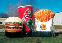 Poulet frit frites publicité personnalisé Hamburger gonflable