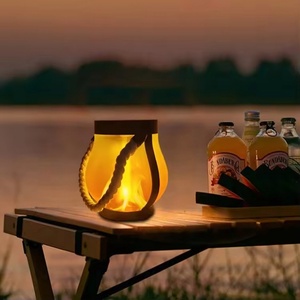 Lampe solaire en jute Shingel, rechargeable par USB, pour décoration extérieure de cour, étanche, suspendue, éclairage multifonctionnel - Product Image 4