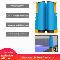 Nouvelle filet de tennis de table rétractable légère pour l'exportation transfrontalière, cadre en nylon, filet de blocage de balles portable, standard universel