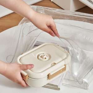 Lonchera Ecológica Aislada de Acero Inoxidable de Grado 304, 3 Compartimentos, Apta para Microondas, Caja Bento con Tapa Hermética para el Trabajo y la Universidad - Product Image 2