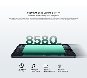 แท็บเล็ต Doogee U11 PRO ขนาด 11 นิ้ว แบตเตอรี่ 8580mAh ดีไซน์บางเฉียบ รองรับ Widevine L1 หน่วยความจำ 6GB+256GB กล้อง 13MP ระบบปฏิบัติการ Android 15 ใหม่ รองรับ 4G ลำโพงคู่ ระบบนำทาง - Product Image 5