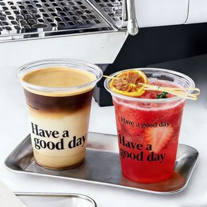 Gobelets en plastique transparent PP jetables personnalisés en gros pour l'emballage de thé au lait et de boissons froides - Product Image 2