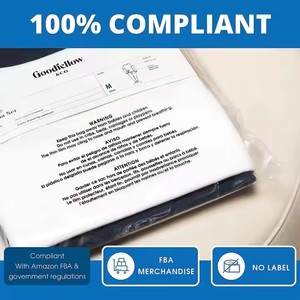 Túi nhựa phẳng siêu dày với con dấu dính an toàn được sử dụng để đóng gói Quần áo Túi Nhựa Tự niêm phong - Product Image 4