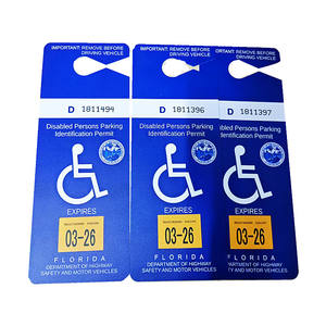 Permitente de Estacionamiento de Cartón con Número Único para el Estado de Florida, Nuevo para 2025 - Product Image 3