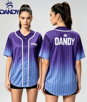 Maillots de baseball personnalisés en gros pour femmes grandes tailles, en Spandex/Polyester, imprimés numériquement, respirants, antibactériens et à séchage rapide