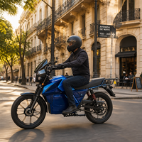 Moto électrique pour livraison de repas et trajets quotidiens, batterie interchangeable 72V avec porte-bagages arrière, Afrique