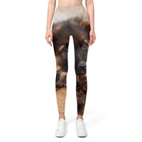 Legging Panda Cetak 3D Baru yang Dapat Disesuaikan untuk Wanita, Celana Yoga Cetak Digital, Slim Fit, Pinggang Tinggi, Pengangkat Bokong