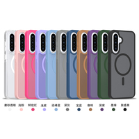 Étui de téléphone magnétique Silver Shield pour A36/A56 avec toucher lisse, protection antichoc et anti-chute