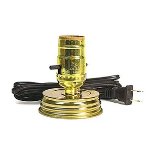 mason jar base power lamp cord with lamp holder E26 socket