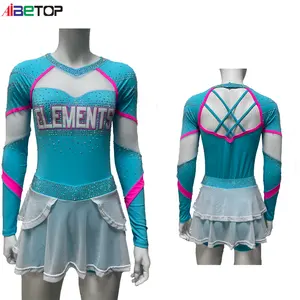 2 layers skirts custom cheerleading uniforms free design cheerleading warm up