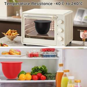 Inserto in Silicone per <span class=keywords><strong>Ciotola</strong></span> da 5 Qt per Mixer <span class=keywords><strong>Kitchenaid</strong></span> con Coperchio, Protezione per <span class=keywords><strong>Ciotola</strong></span> Impastatrice, Rivestimenti in Silicone Non Tossico - Product Image 3